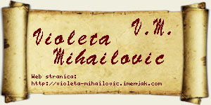 Violeta Mihailović vizit kartica